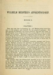 Cover of: Wilhelm Meister's apprenticeship and travels by Johann Wolfgang von Goethe