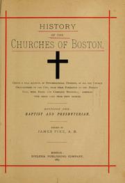 Cover of: History of the churches of Boston by edited by James Pike.