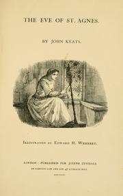 Cover of: The eve of St. Agnes by John Keats