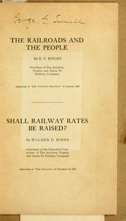 Cover of: The railroads and the people by Ripley, E. P.