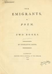 Cover of: The emigrants: a poem in two books.