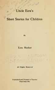 Cover of: Uncle Ezra's short stories for children