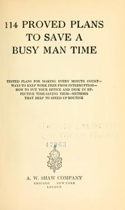 Cover of: 114 proved plans to save a busy man time