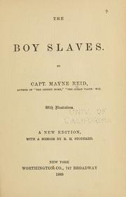 Cover of: The boy slaves by Mayne Reid