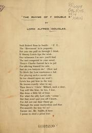 Cover of: The rhyme of F double E by Lord Alfred Bruce Douglas