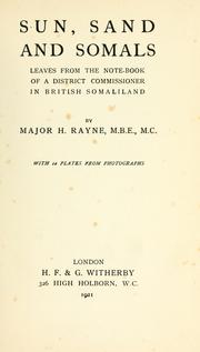 Cover of: Sun, sand and Somals by Henry A. Rayne