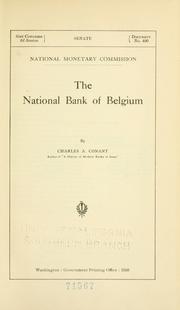 Cover of: National Bank of Belgium.