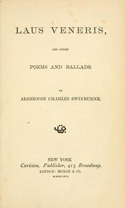 Cover of: Laus veneris by Algernon Charles Swinburne