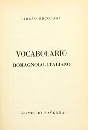 Cover of: Vocabolario romagnolo-italiano.
