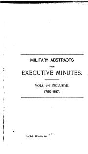 Cover of: Military abstracts from executive minutes. by 