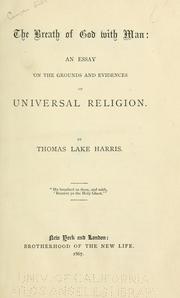 Cover of: The breath of God with man by Thomas Lake Harris
