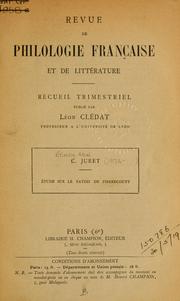 Cover of: Étude phonétique et géographique sur la prononciation du patois de Pierrecourt (Haute-Saône).