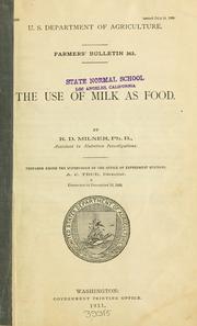 Cover of: The use of milk as food