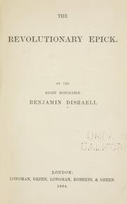 Cover of: The revolutionary epick. by Benjamin Disraeli