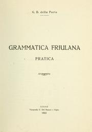 Grammatica friulana by G. B della Porta