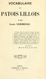 Cover of: Vocabulaire du patois lillois.