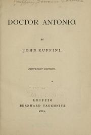 Cover of: Doctor Antonio.