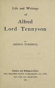Cover of: Life and writings of Alfred, Lord Tennyson