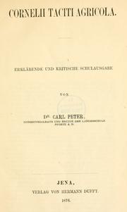 Cover of: Agricola: erklärende und kritische Schulausgabe von Carl Peter.