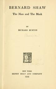 Cover of: Bernard Shaw, the man and the mask