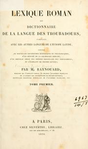 Cover of: Lexique roman by Raynouard M.