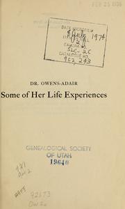 Dr. Owens-Adair by Bethenia Owens-Adair