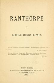 Cover of: Ranthorpe by George Henry Lewes