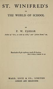 Cover of: St. Winifred's: or, The world of school