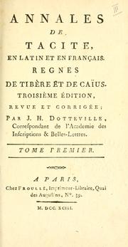 Cover of: Traduction complette de Tacite. by P. Cornelius Tacitus