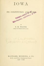 Cover of: Iowa, its constitution and laws