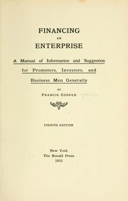 Cover of: Financing an enterprise