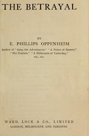 Cover of: The betrayal by Edward Phillips Oppenheim