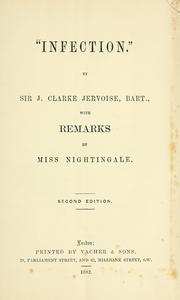 Cover of: "Infection" by Jervoise, J. C. Sir
