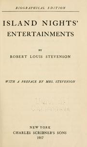 Cover of: Island nights' entertainments