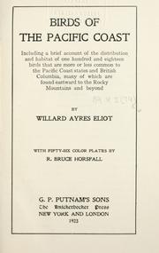 Cover of: Birds of the Pacific coast by Willard Ayres Eliot