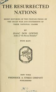 Cover of: The resurrected nations by Isaac Don Levine