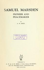 Cover of: Samuel Marsden, pioneer and peacemaker. by Alfred Hamish Reed