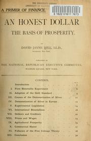 Cover of: A primer of finance. by David Jayne Hill