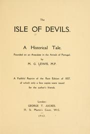 Cover of: The isle of devils by Matthew Gregory Lewis