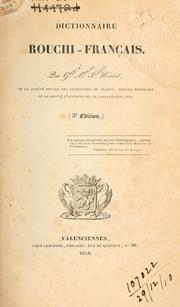 Dictionnaire rouchi-français by Gabriel Antoine Joseph Hécart
