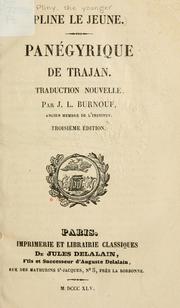 Cover of: Panégyrique de Trajan