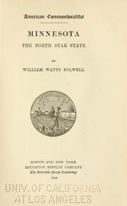 Cover of: Minnesota by William Watts Folwell