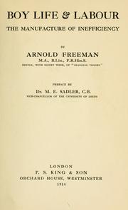Cover of: Boy life & labour by Arnold James Freeman