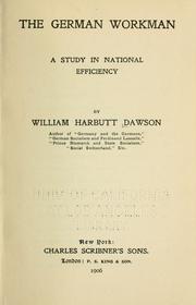 Cover of: German workman | William Harbutt Dawson