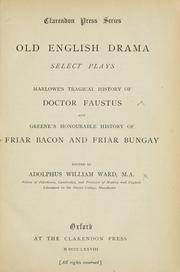 Cover of: Old English drama: select plays.