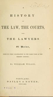 A history of the law by Willis, William