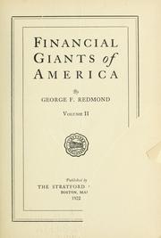 Cover of: Financial giants of America by George F. Redmond