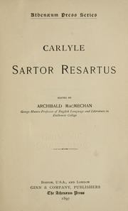 Cover of: Sartor resartus.