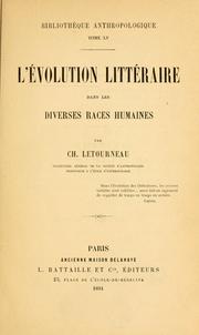 Cover of: L' évolution littéraire dans les diverses races humaines