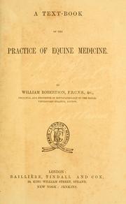 Cover of: text-book of the practice of equine medicine